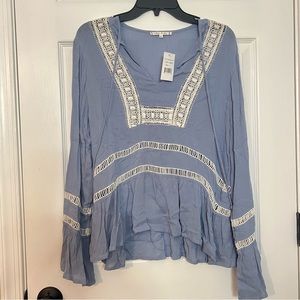 Willow & Clay Crochet Detail Boho Blouse